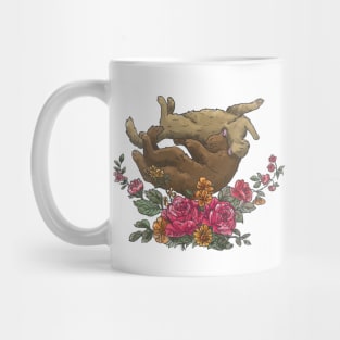 Cutie cats poses in flowers Mug